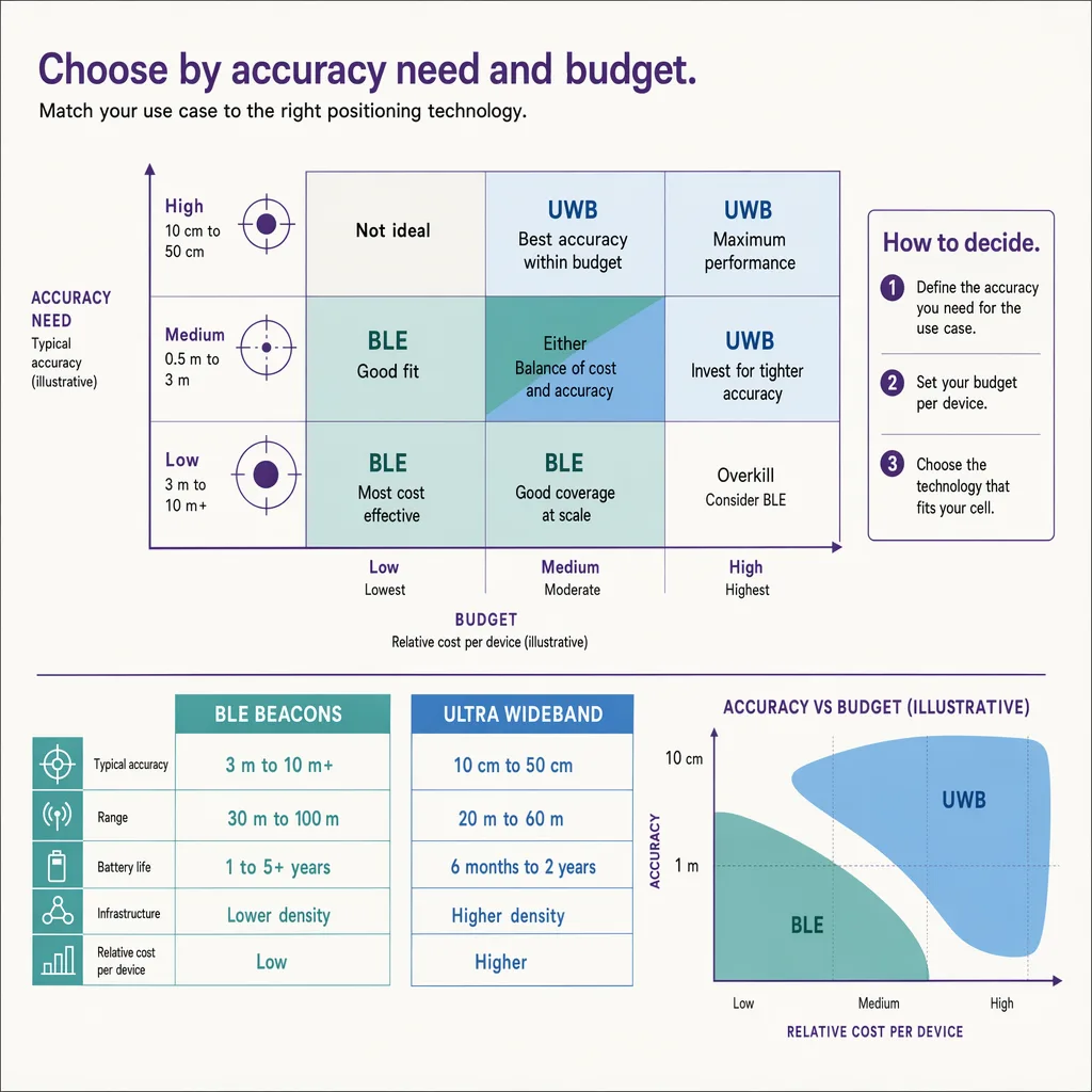 When to choose BLE or UWB