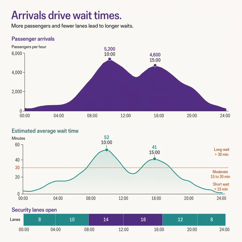 Predicting security wait time
