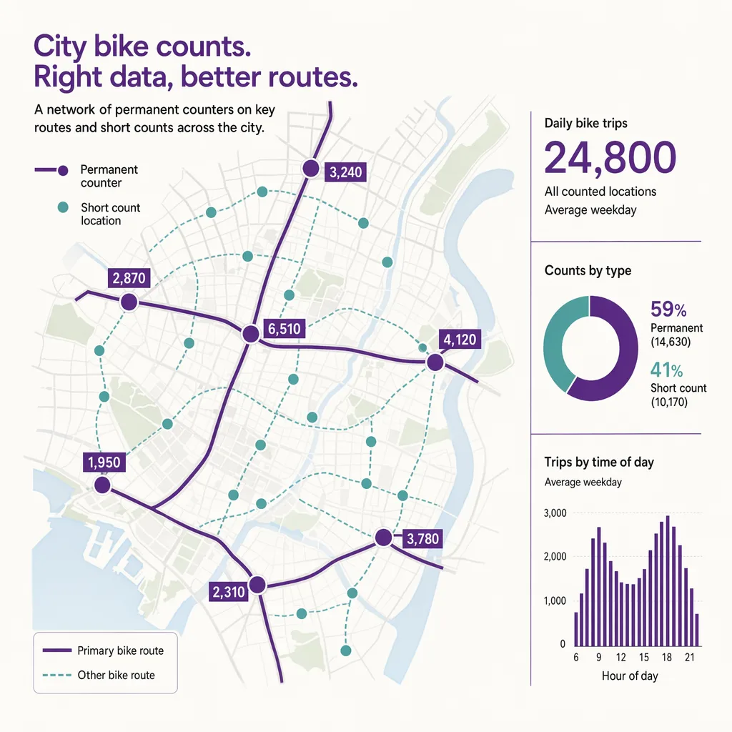 Permanent and temporary bike counts