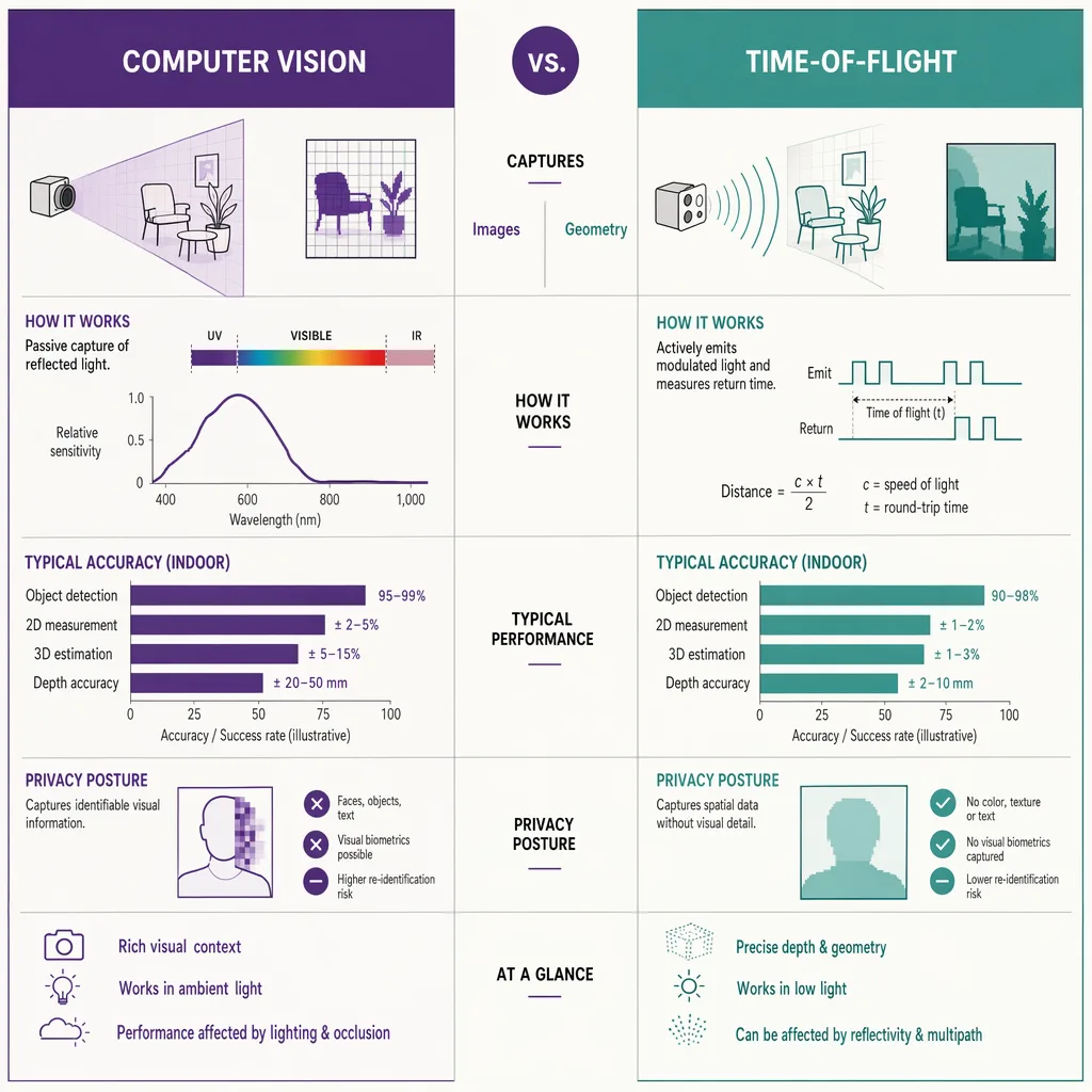 Computer vision versus time-of-flight
