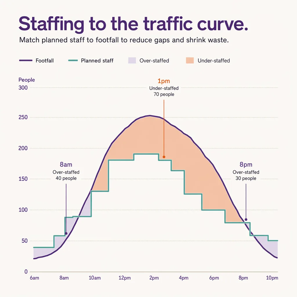 Staffing to the traffic curve