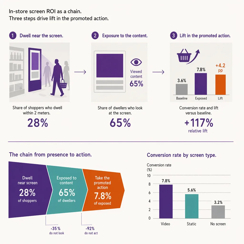 The in-store screen ROI chain