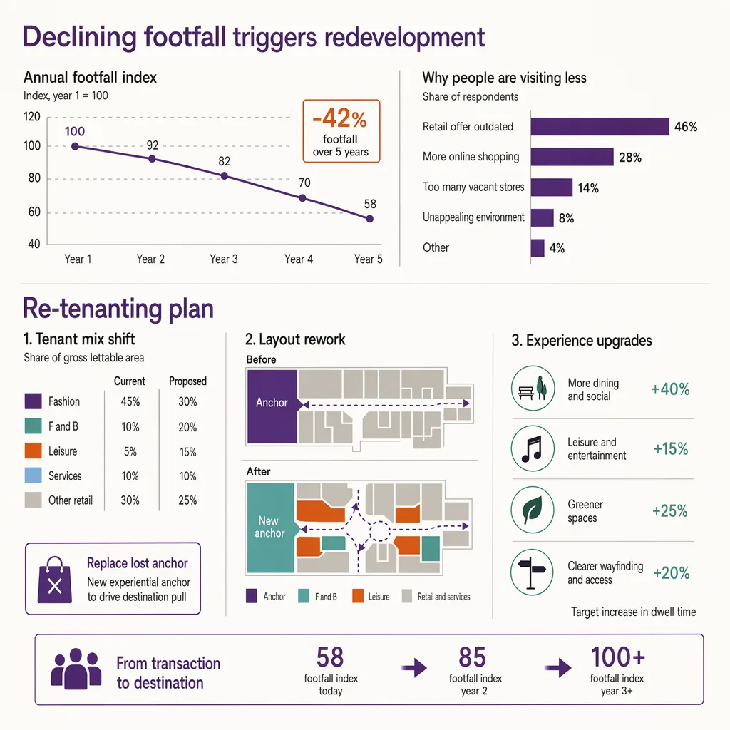 What triggers a mall redevelopment
