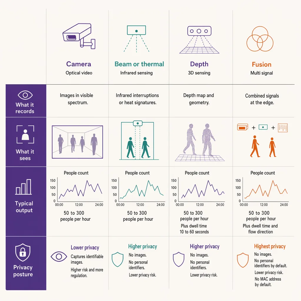 What each method records