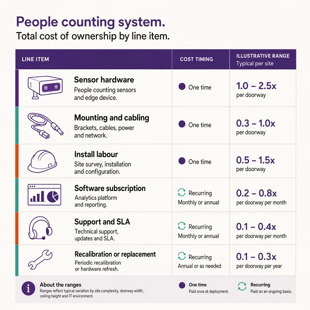 People-counting TCO line items
