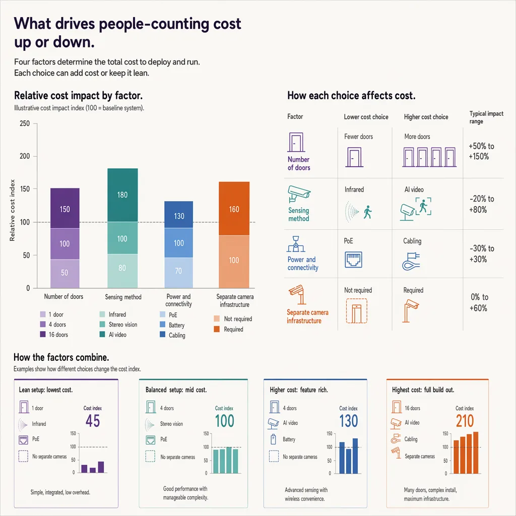 What drives people-counting cost