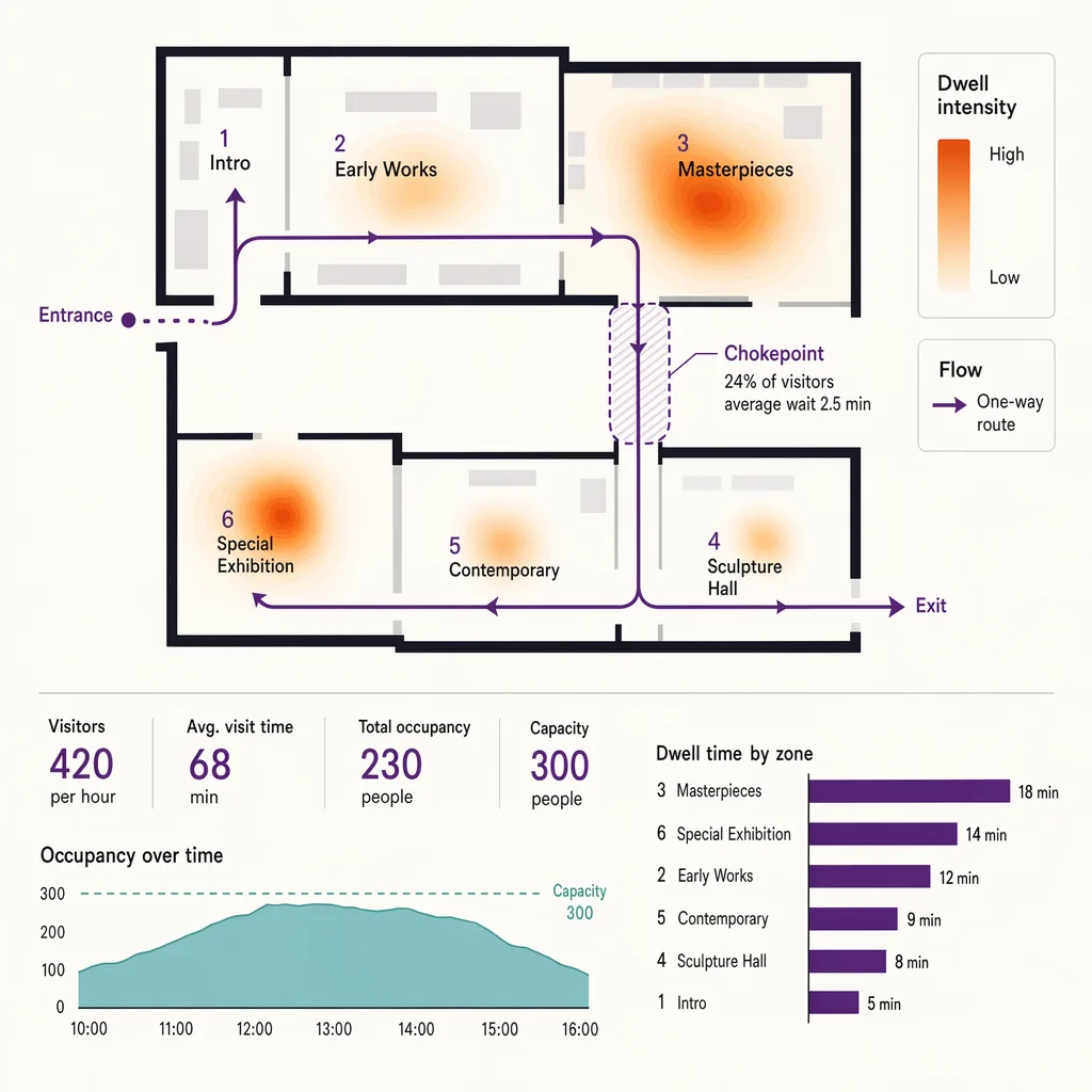 How visitors circulate through a venue