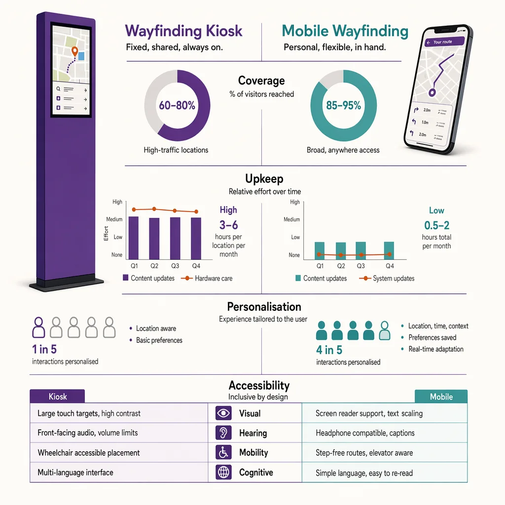 Kiosk versus mobile wayfinding
